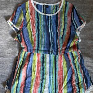 NWOT Women Casual Summer Blouse Loose-Fitted Flowy - S